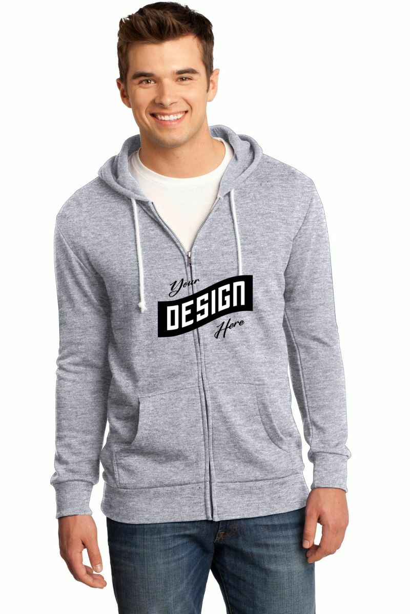  DISCONTINUED  District ®  - Young Mens Core Fleece Full-Zip Hoodie DT190