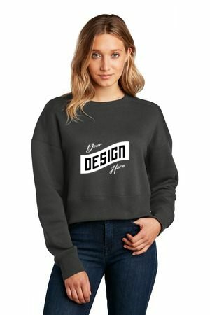 District ® Women's Perfect Weight ® Fleece Cropped Crew DT1105