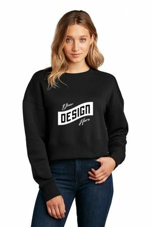 District ® Women's Perfect Weight ® Fleece Cropped Crew DT1105