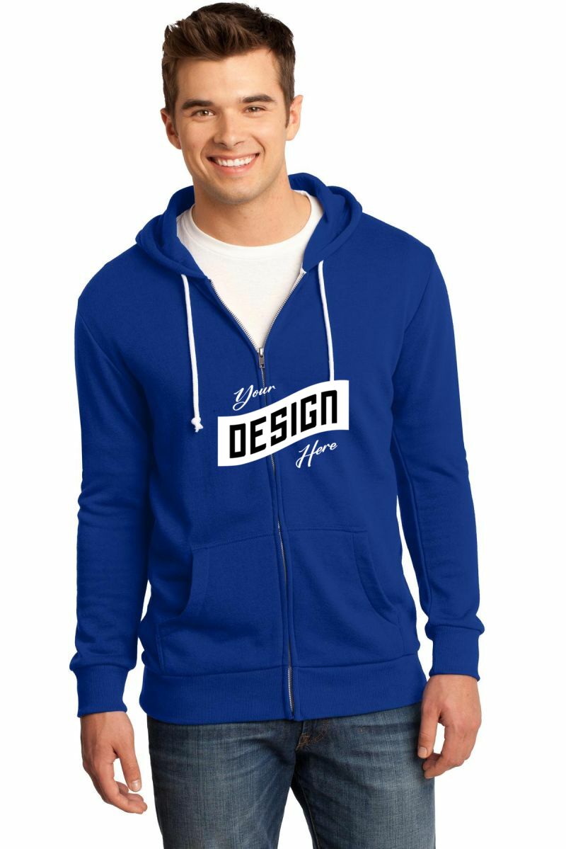  DISCONTINUED  District ®  - Young Mens Core Fleece Full-Zip Hoodie DT190