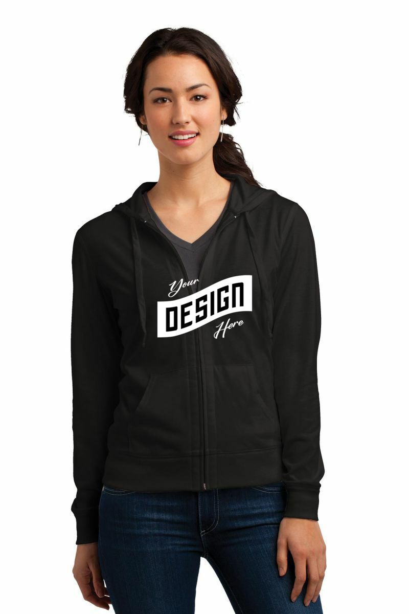 District ®  Women's Fitted Jersey Full-Zip Hoodie