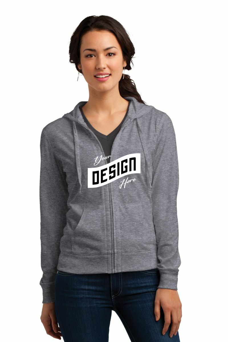 District ®  Women's Fitted Jersey Full-Zip Hoodie