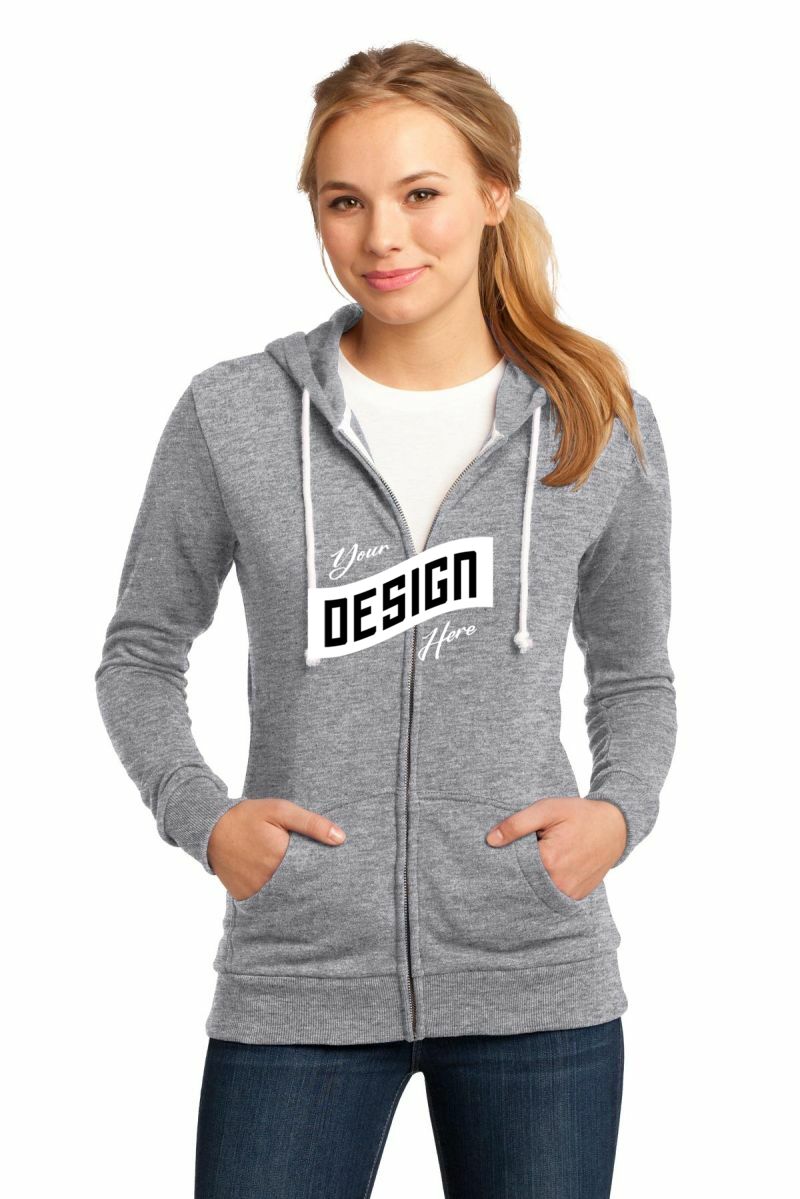  DISCONTINUED  District ®  - Juniors Core Fleece Full-Zip Hoodie DT290