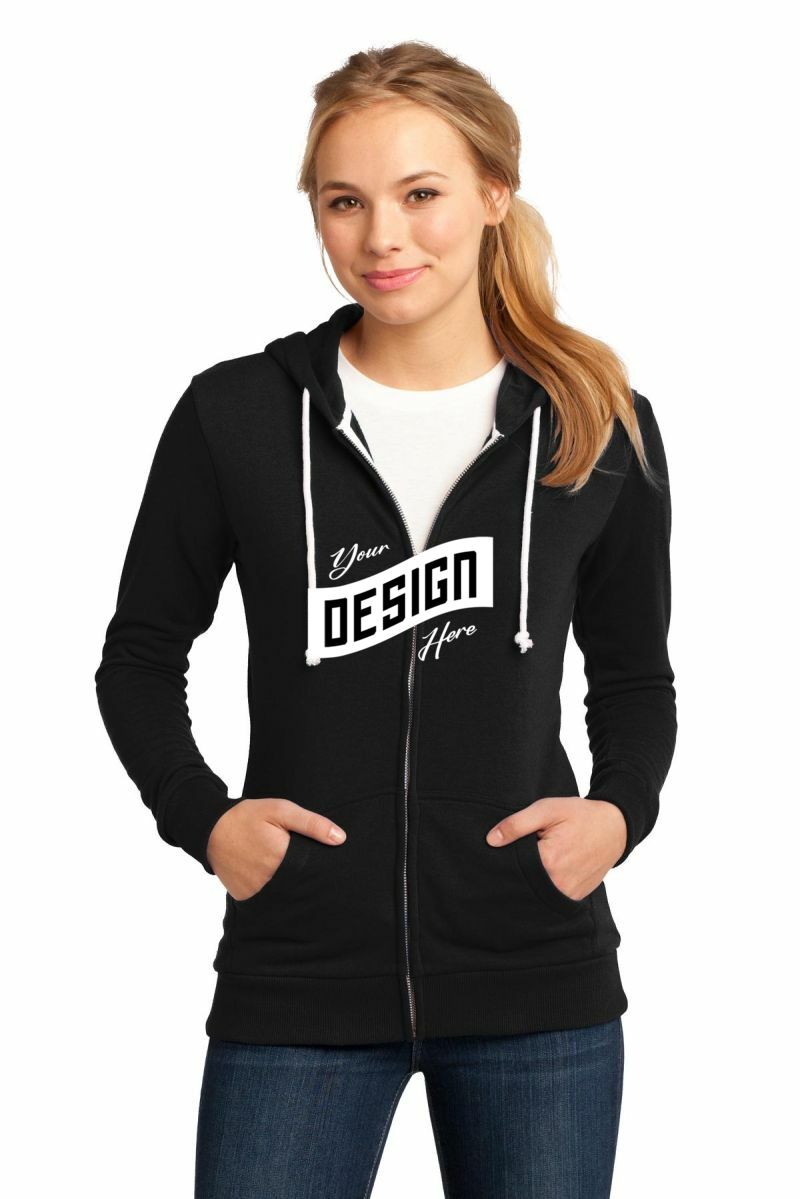  DISCONTINUED  District ®  - Juniors Core Fleece Full-Zip Hoodie DT290