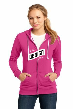  DISCONTINUED  District ®  - Juniors Core Fleece Full-Zip Hoodie DT290