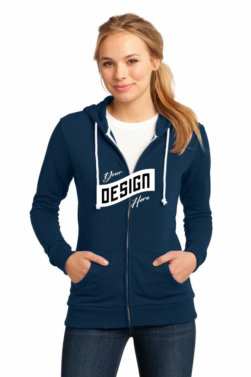  DISCONTINUED  District ®  - Juniors Core Fleece Full-Zip Hoodie DT290