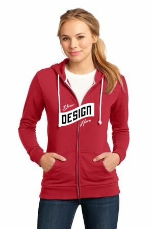  DISCONTINUED  District ®  - Juniors Core Fleece Full-Zip Hoodie DT290