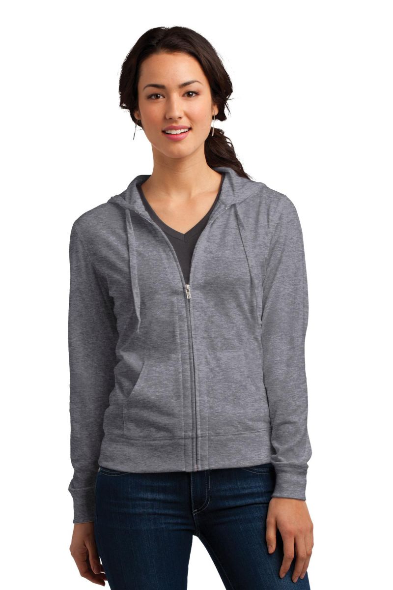 District ®  Women's Fitted Jersey Full-Zip Hoodie