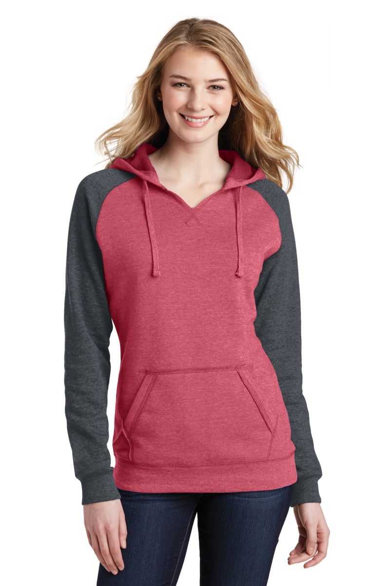 District ®  Women's Lightweight Fleece Raglan Hoodie