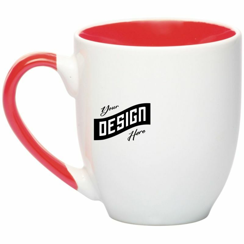16 Oz. Miami Two-Tone Bistro Custom Ceramic Mugs
