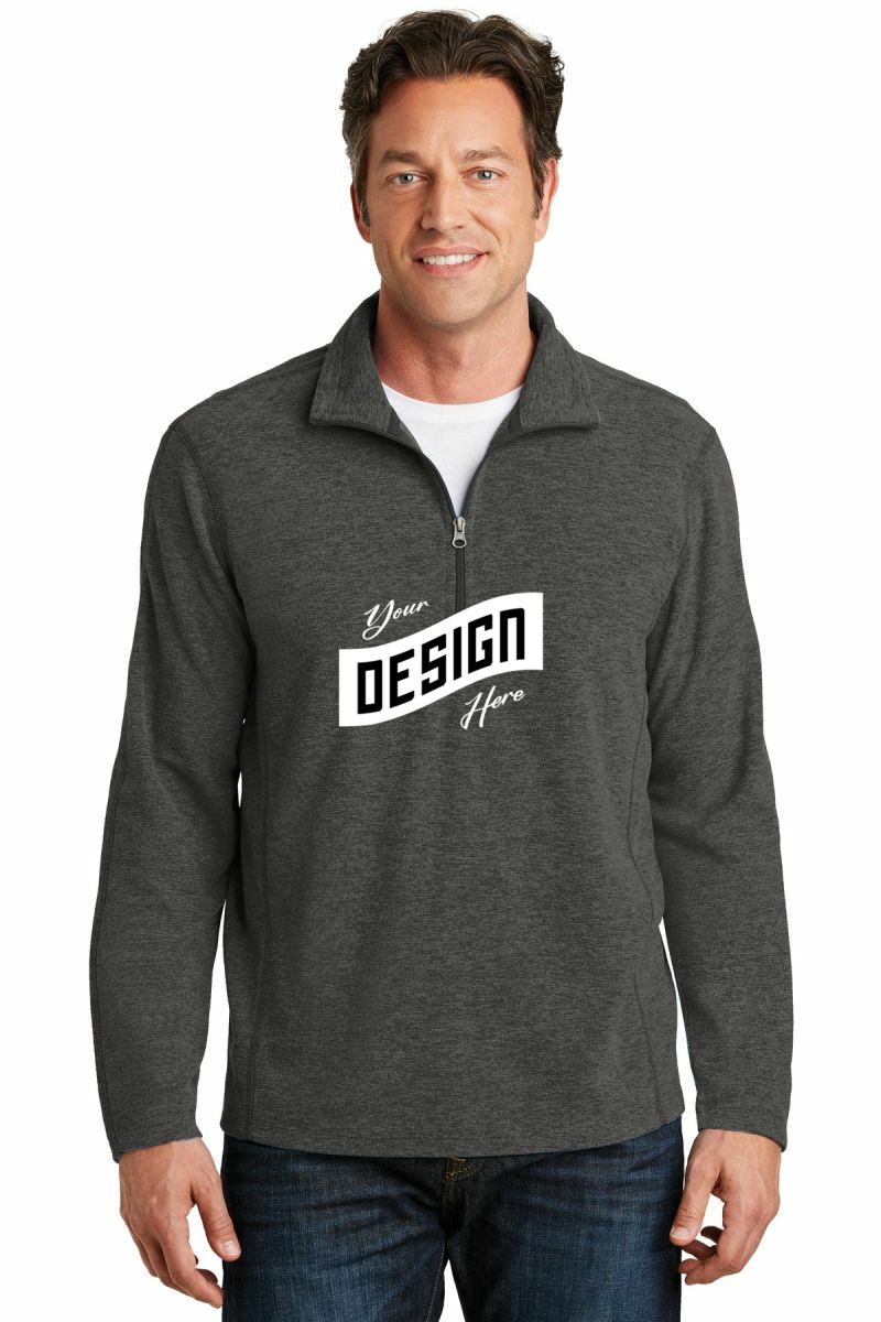 Port Authority ® Heather Microfleece 1/2-Zip Pullover