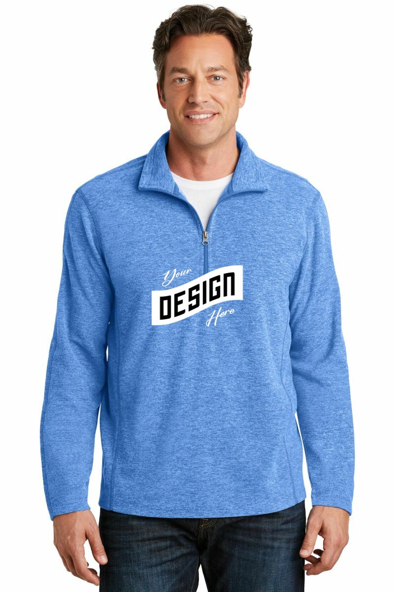 Port Authority ® Heather Microfleece 1/2-Zip Pullover