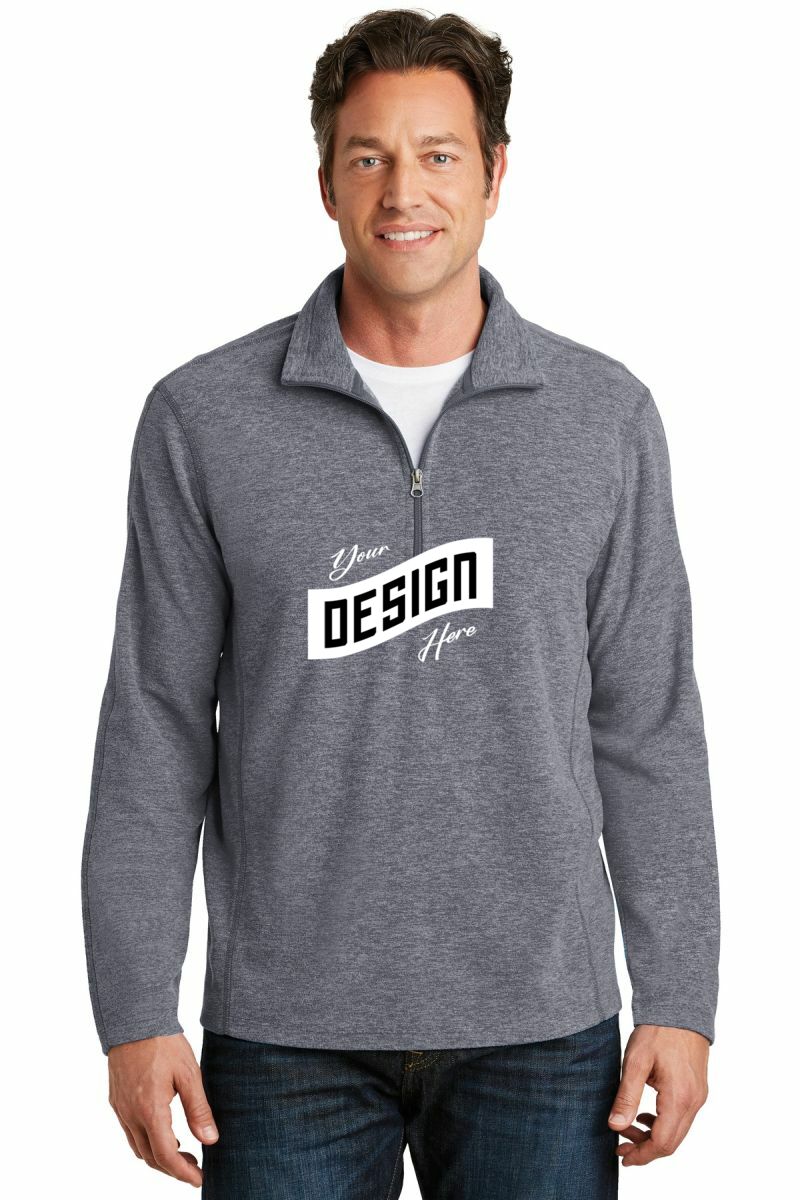 Port Authority ® Heather Microfleece 1/2-Zip Pullover