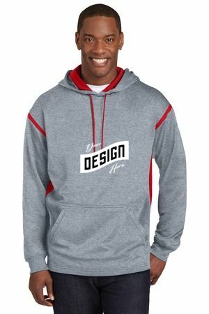  DISCONTINUED  Sport-Tek ®  Tall Tech Fleece Colorblock  Hooded Sweatshirt