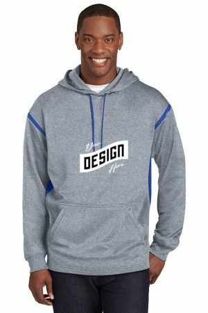  DISCONTINUED  Sport-Tek ®  Tall Tech Fleece Colorblock  Hooded Sweatshirt