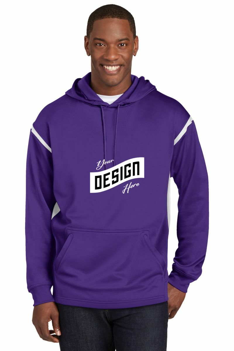  DISCONTINUED  Sport-Tek ®  Tall Tech Fleece Colorblock  Hooded Sweatshirt