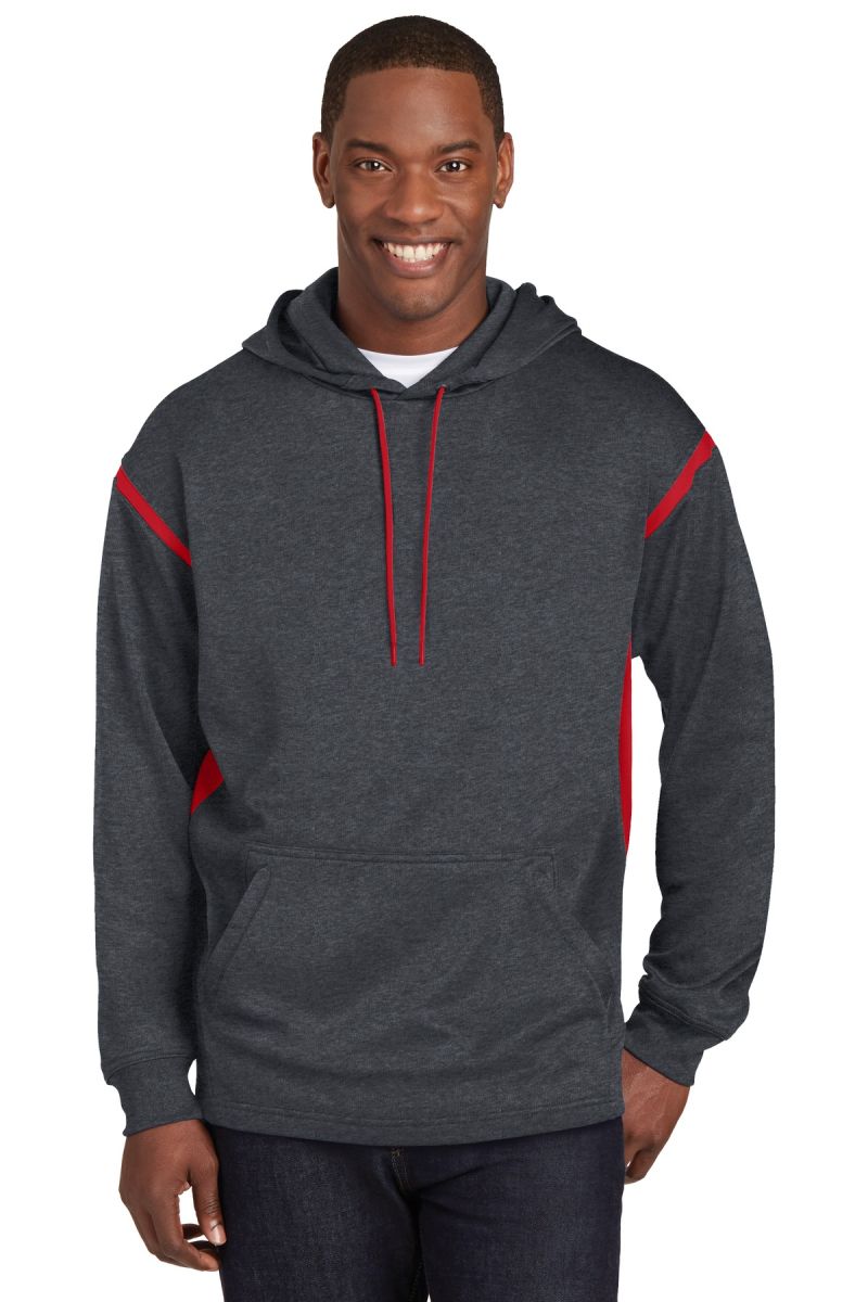 Sport-Tek ®  Tech Fleece Colorblock Hooded Sweatshirt