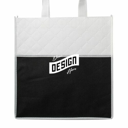 Reusable Quilted Pocket Shopping Tote Bag