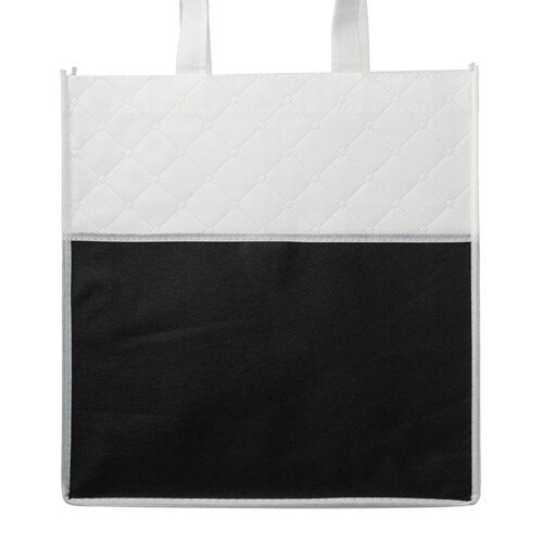 Reusable Quilted Pocket Shopping Tote Bag