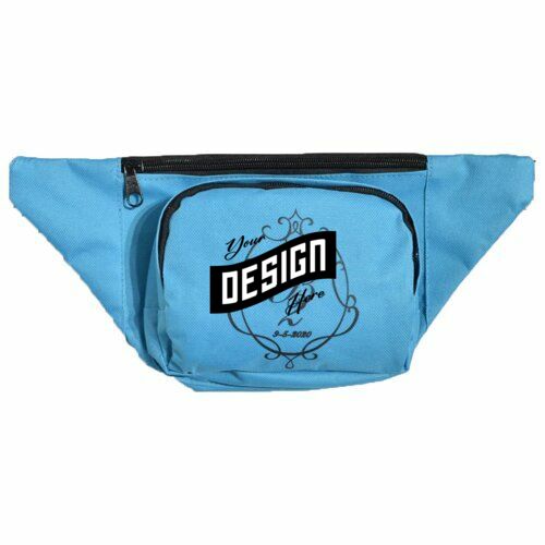 600D Polyester Fanny Packs W/ 4 Zipper