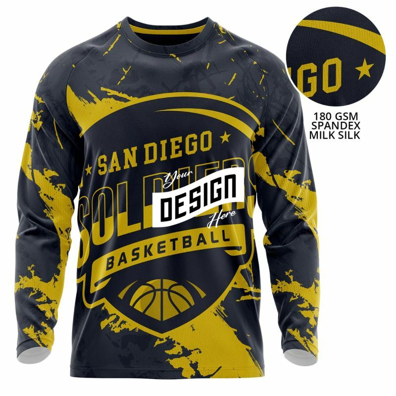 Unisex 180 GSM Spandex Milk Silk Sublimation Performance Long Sleeve T-Shirt