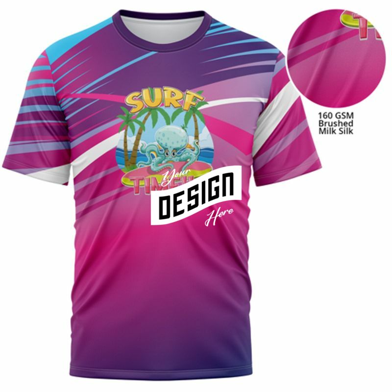 Youth 160 GSM Brushed Milk Silk Sublimation Short Sleeve T-Shirt