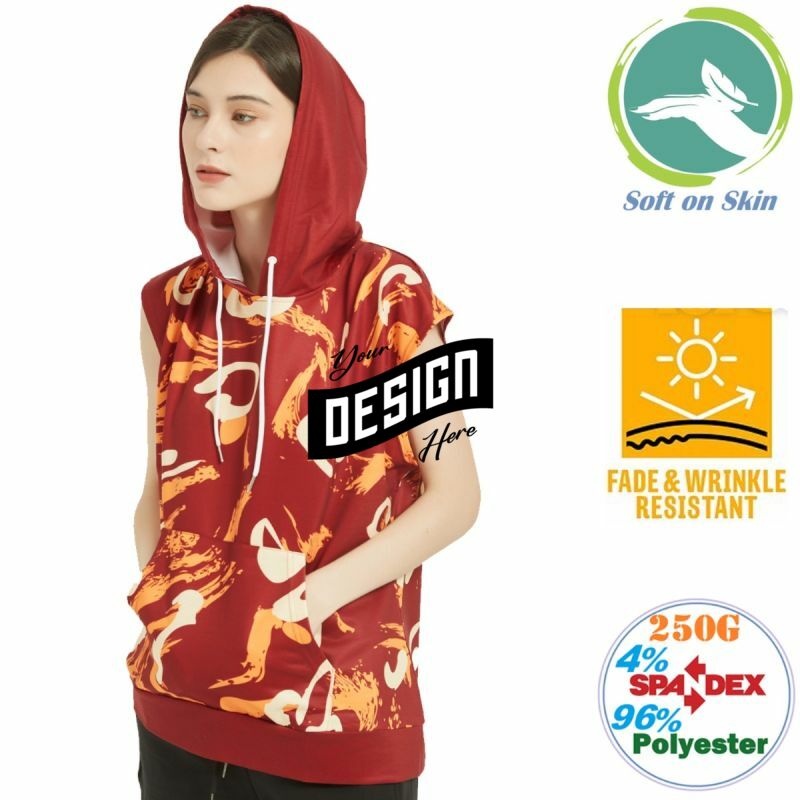 250G Fleece Unisex Sleeveless Pullover Hoodies