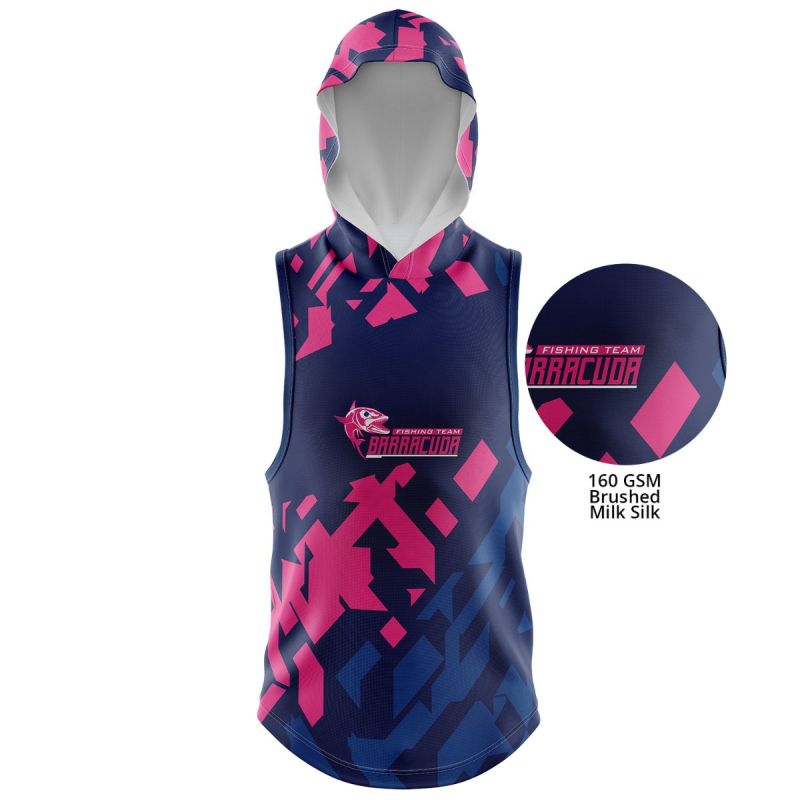 Kids 160 GSM Brushed Milk Silk Sublimation Sleeveless Pullover Hoodies