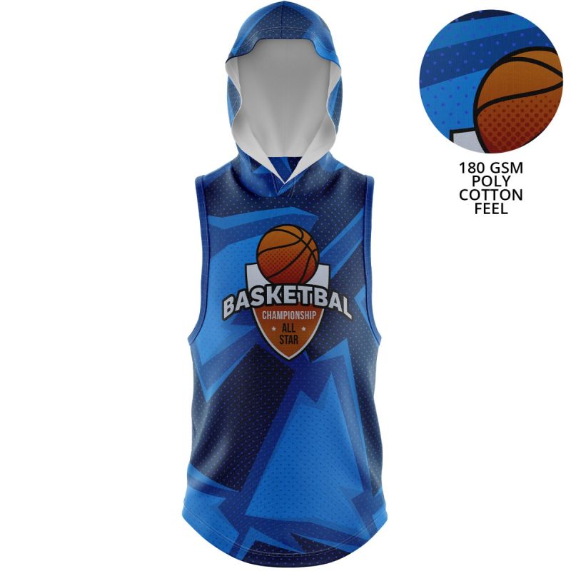 Youth 180 GSM Cotton Feel Soft Sleeveless Pullover Hoodie