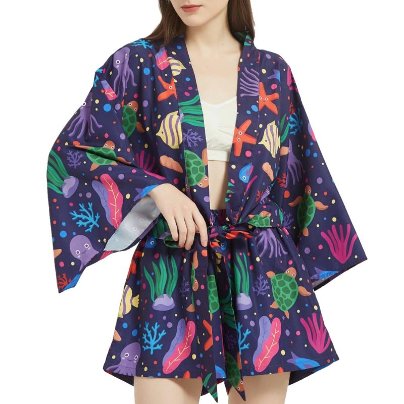 Women's 135 GSM Light 4-Way Stretch UV Resistant Front-Tie Hawaiian Shirts