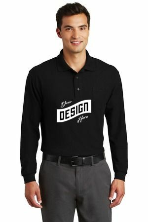 Port Authority ®  Long Sleeve Silk Touch™ Polo with Pocket