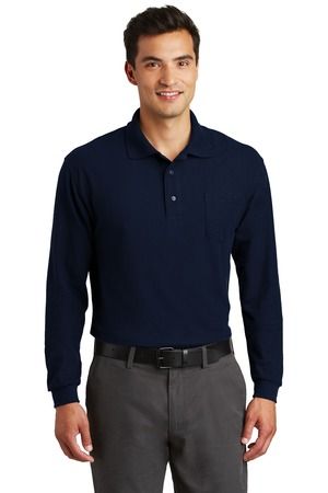 Port Authority ®  Long Sleeve Silk Touch™ Polo with Pocket