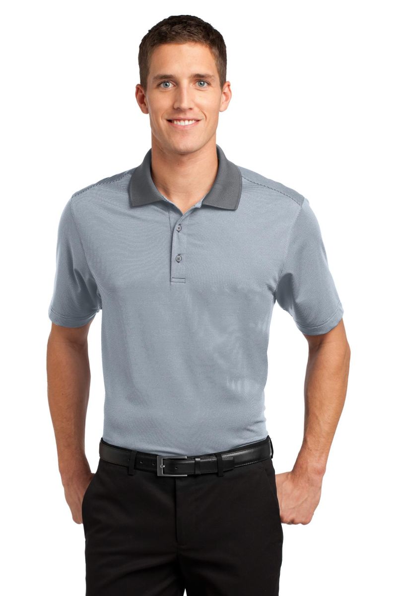  DISCONTINUED  Port Authority ®  Fine Stripe Performance Polo
