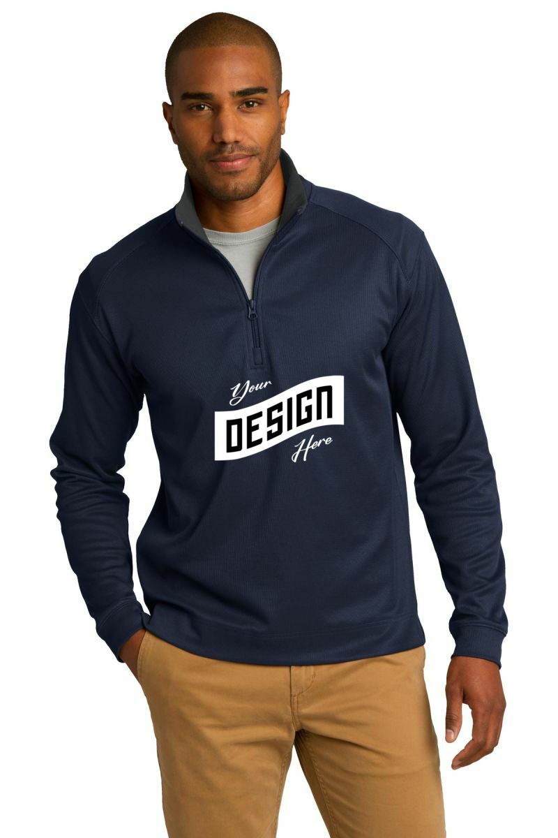 Port Authority ® Vertical Texture 1/4-Zip Pullover