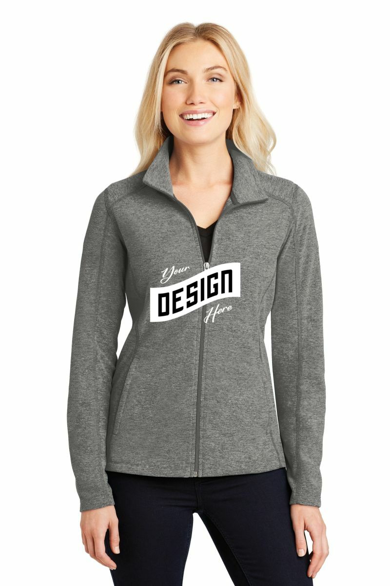 Port Authority ® Women's Heather Microfleece Full-Zip Jacket