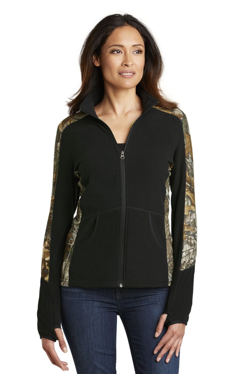  DISCONTINUED  Port Authority ®  Ladies Camouflage Microfleece Full-Zip Jacket