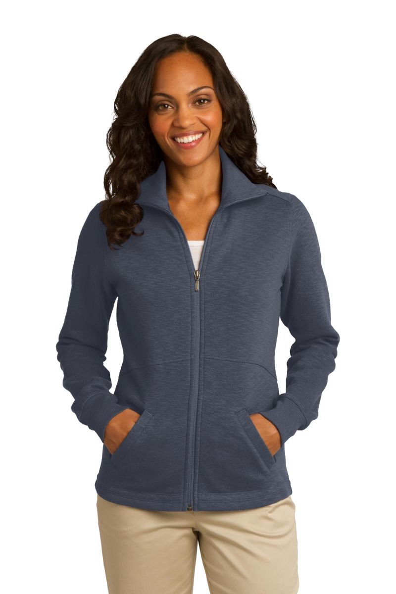 Port Authority ®  Women's Slub Fleece Full-Zip Jacket