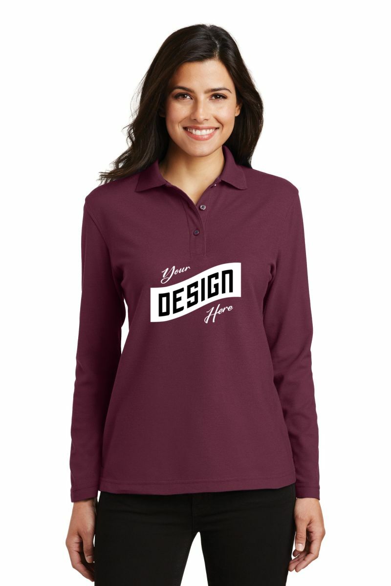 Port Authority ® Women's Silk Touch Long Sleeve Polo