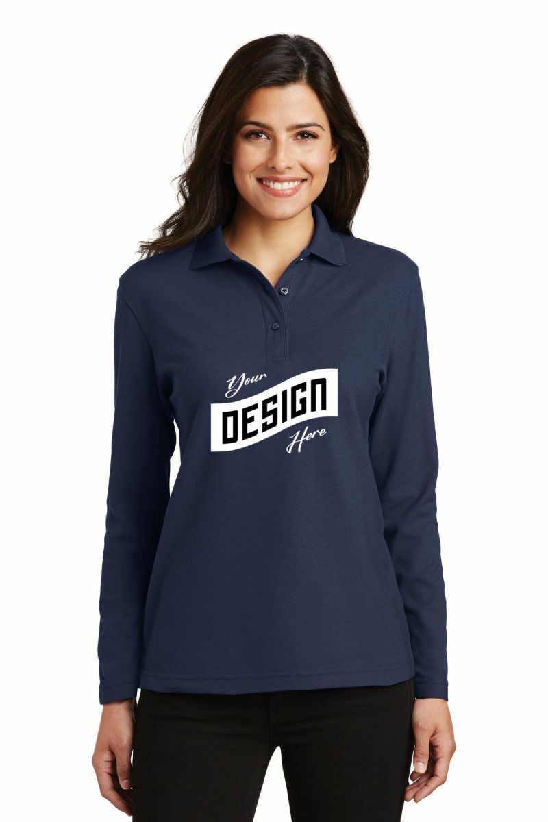 Port Authority ® Women's Silk Touch Long Sleeve Polo