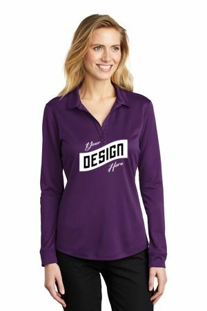 Port Authority ® Women's Silk Touch Performance Long Sleeve Polo