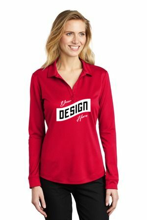 Port Authority ® Women's Silk Touch Performance Long Sleeve Polo