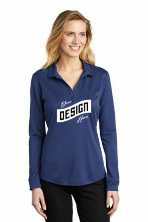 Port Authority ® Women's Silk Touch Performance Long Sleeve Polo