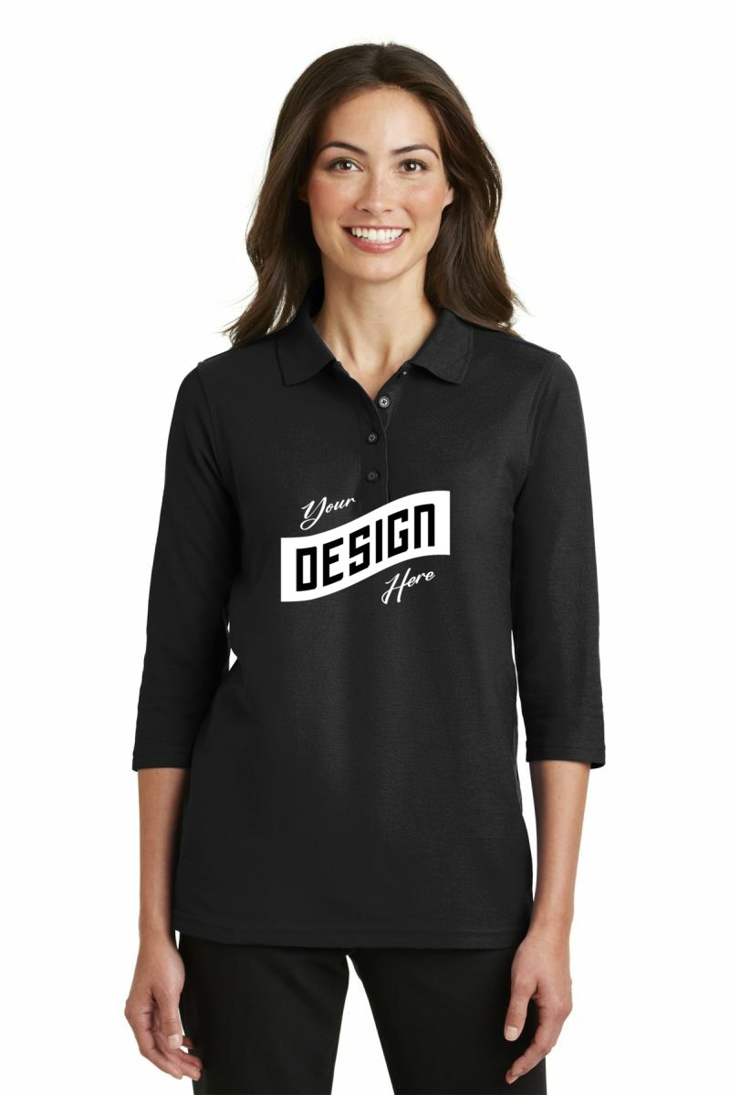 Port Authority ® Women's Silk Touch 3/4-Sleeve Polo
