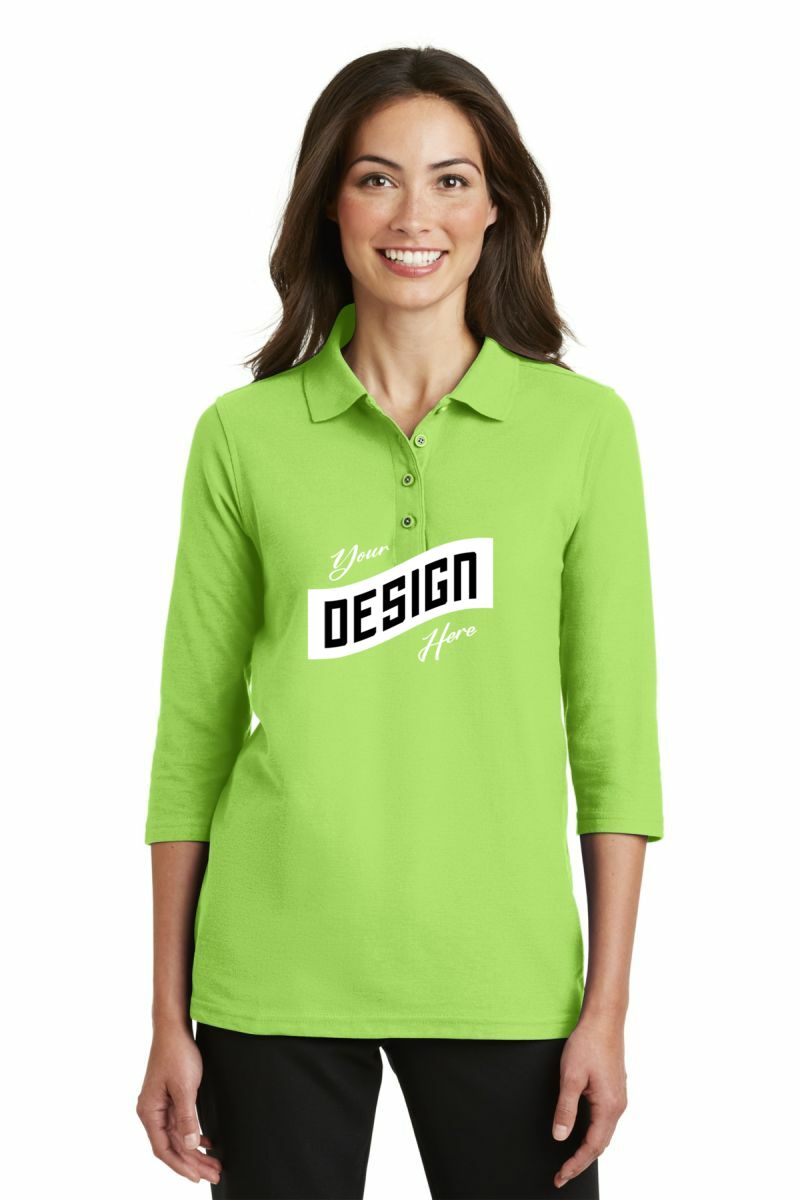 Port Authority ® Women's Silk Touch 3/4-Sleeve Polo