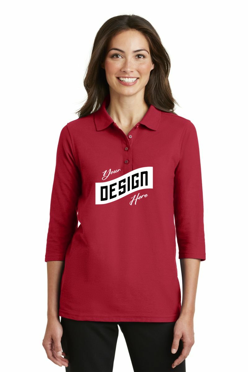 Port Authority ® Women's Silk Touch 3/4-Sleeve Polo