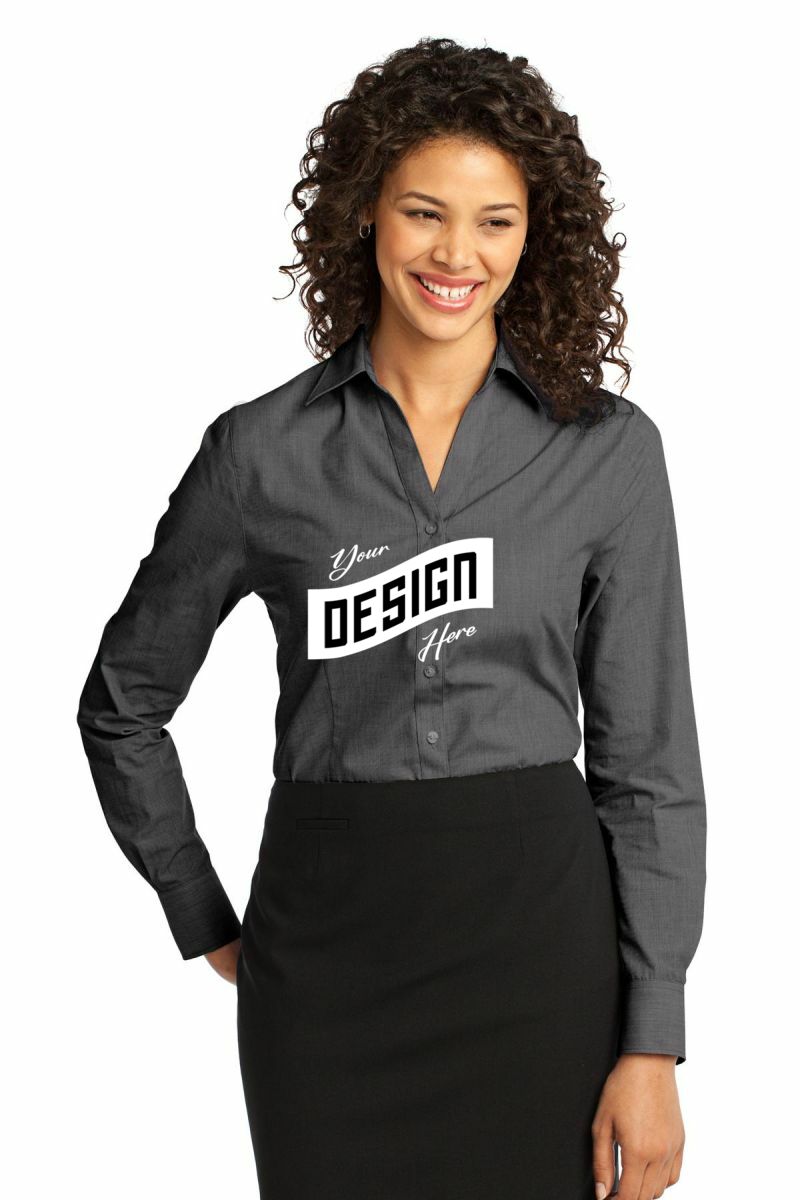 Port Authority ® Women's Crosshatch Easy Care Shirt