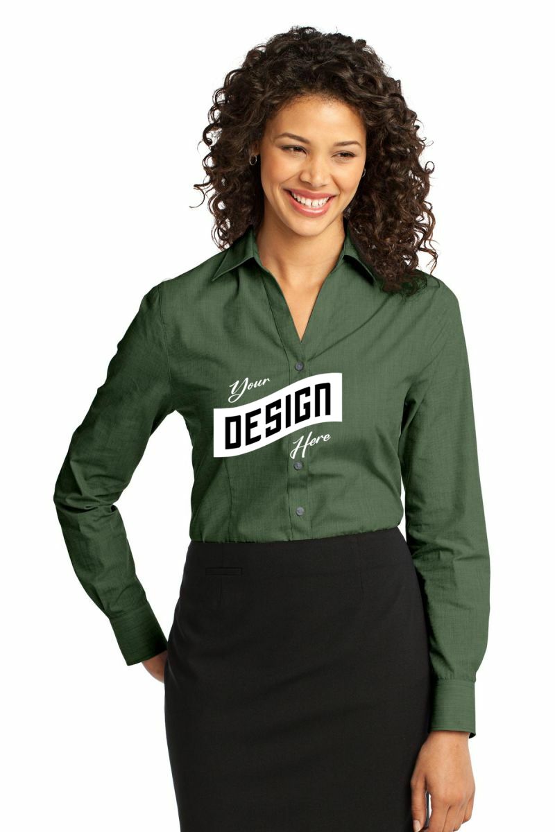 Port Authority ® Women's Crosshatch Easy Care Shirt