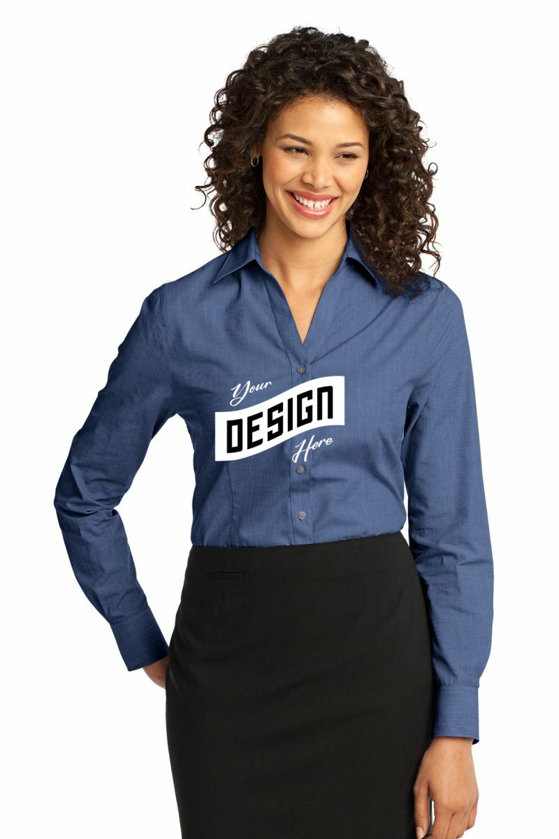 Port Authority ® Women's Crosshatch Easy Care Shirt