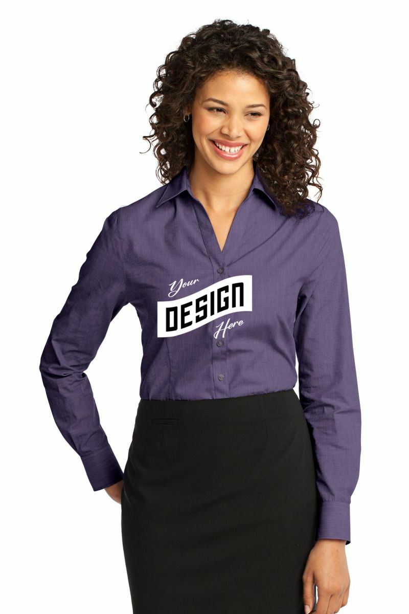 Port Authority ® Women's Crosshatch Easy Care Shirt