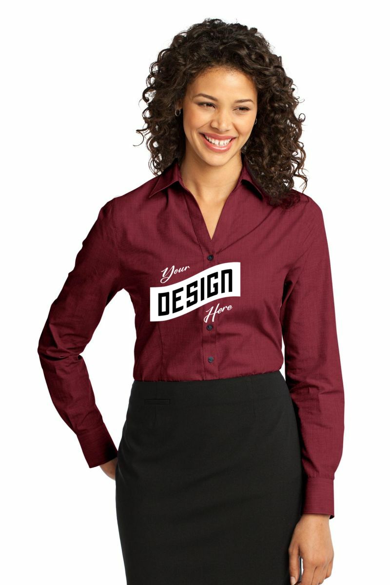 Port Authority ® Women's Crosshatch Easy Care Shirt